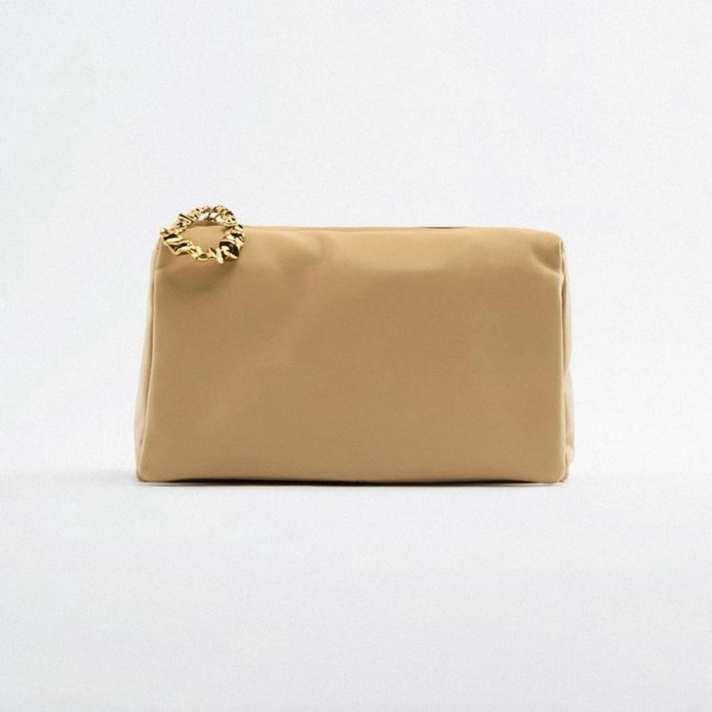 Zara Leather Oversized Clutch